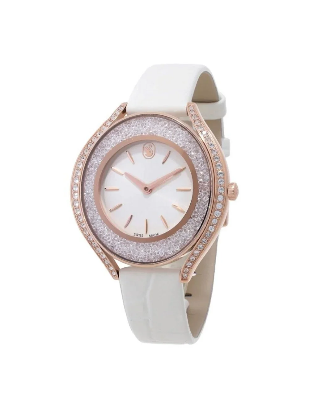 NWT Swarovski Crystalline Quartz Silver Dial Ladies Watch